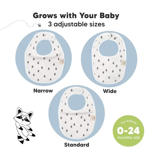 Vista 4 de KeaBabies Paquete de 8 baberos orgánicos para bebés para niñas y niños y baberos orgánicos para bebés, baberos de dentición para niños y niñas