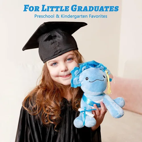 Vista 4 de Tezituor Juguete de peluche de ajolote de graduación 2026, bonito animal de peluche de graduación de 8 pulgadas, regalo para niños y niñas