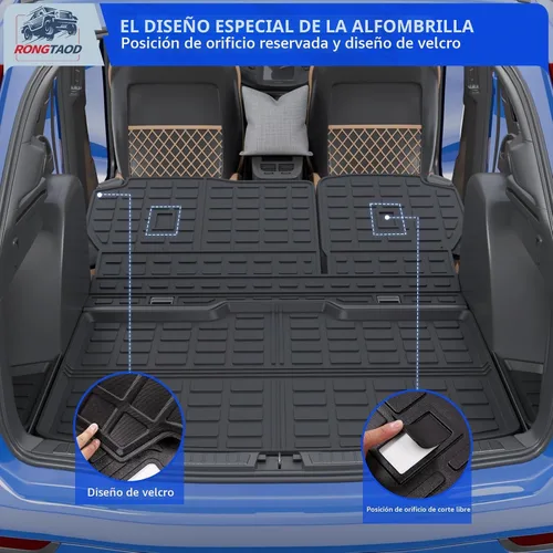 Vista 8 de Rongtaod Alfombrillas de Piso Compatibles con Honda CRV 2023 2024 2025 2026 Forro de Maletero Forro de Carga Alfombrilla de Carga Protector