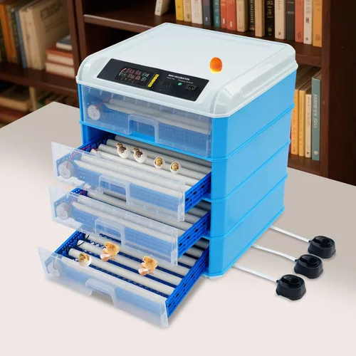 Vista 2 de Incubadora automática de huevos, incubadora de pollo con control de humedad, con girador automático y pantalla LED para incubar huevos para gallina