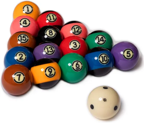 Vista 2 de Aramith Tournament - Juego de pelotas de billar para TV negras de 2 1/4 pulgadas