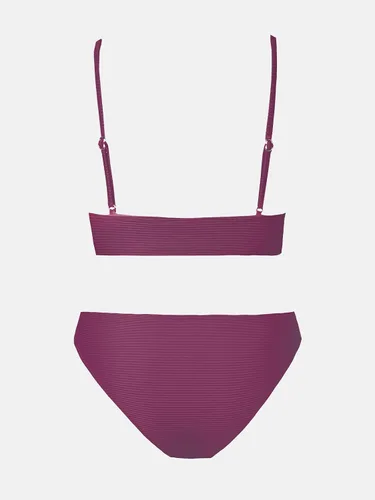 Vista 6 de CUPSHE - Conjunto de bikini para mujer, sexy, triángulo de color sólido, traje de baño de dos piezas