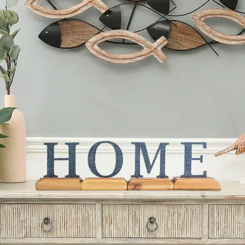Vista 4 de Letrero de madera rústica con letras acrílicas para decoración del hogar, letrero decorativo independiente para estante de mesa o centro de mesa