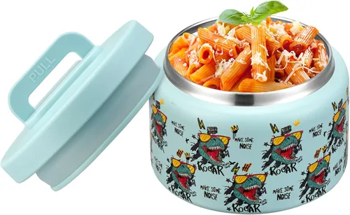 Vista 9 de PIQUEBAR - Termo infantil de 8 onzas para alimentos calientes, pequeño recipiente térmico de acero inoxidable, termo de boca ancha fácil de abrir