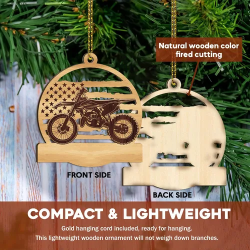 Vista 3 de Adorno de moto de motocross, adornos de motocicleta para hombre y niño, adorno de Navidad de bicicletas, regalo para amantes de las carreras, hijo