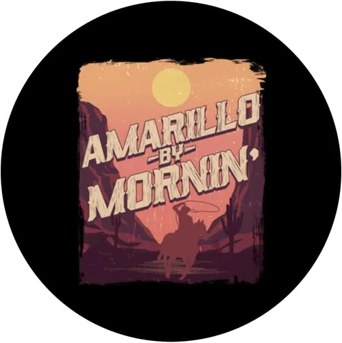 Vista 3 de Western Cowboy Amarillo By Mornin Folk Country Music PopSockets Adhesive PopGrip