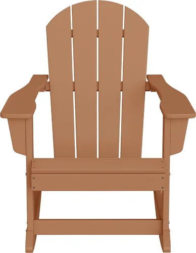 Vista 206 de WestinTrends Silla mecedora Malibu de poliéster para exterior/patio Adirondack, Negra