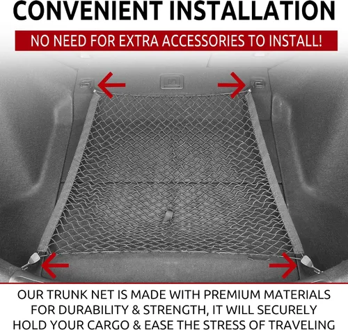 Vista 2 de Trunknets Inc Red de carga para maletero estilo piso para Honda Civic Hatchback 5 puertas 2017 2018 2019 2020 2021