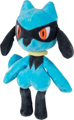Vista 3 de Pokémon - Peluche de Riolu de 8 pulgadas - Con licencia oficial - Figura de evolución de Lucario - Juguete de peluche suave auténtico - Regalo