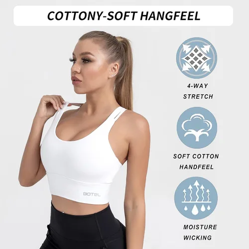 Vista 8 de Botel Sports Criss Cross Back Strap Bras for Women, Comfort Support Bra