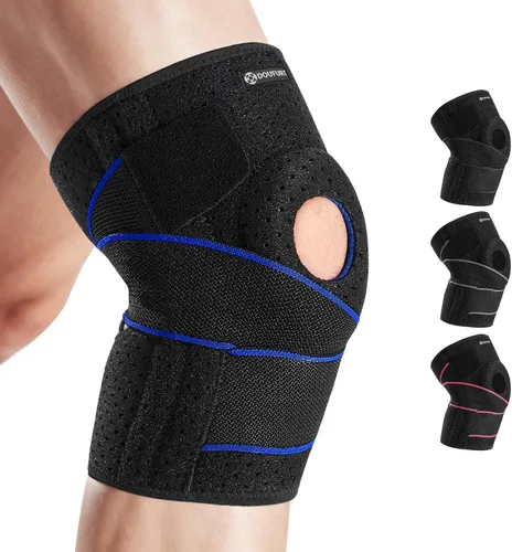 Vista 10 de DOUFURT Rodillera para mujeres y hombres con desgarro de menisco, rodilleras de talla grande para el alivio del dolor de rodilla, artritis, soporte