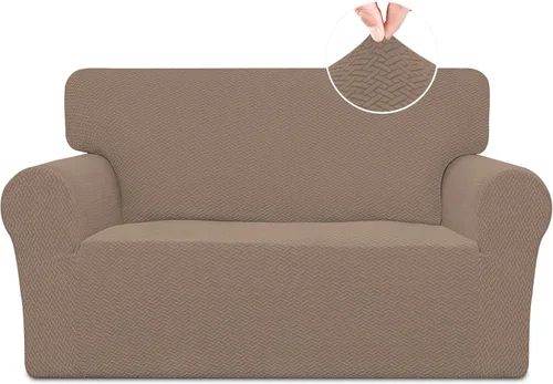 Vista 44 de Easy-Going Funda de sofá reclinable de jacquard elástico, suave de 4 piezas, con lazo elástico, protector de muebles lavable para niños, mascotas