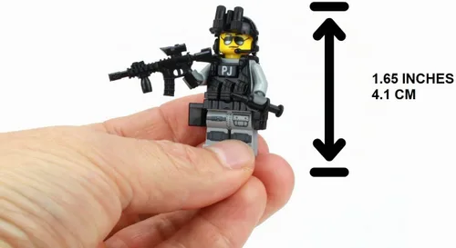 Vista 3 de Battle Brick Minifigura personalizada de soldado de comando PJ Pararescue de la Fuerza Aérea de EE. UU