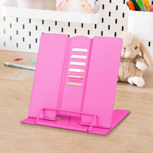Vista 15 de Honagu Soporte de metal para libros de escritorio, soporte ajustable para libros, manos libres para leer, soporte para documentos, soporte