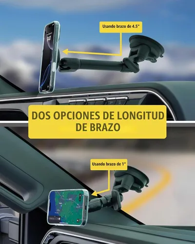 Vista 5 de Scosche Soporte magnético extra fuerte para teléfono celular, soporte para tableta/camión, semi y automóvil, soporte de succión MagSafe resistente