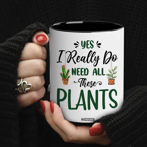 Vista 6 de WHIDOBE Regalo para jardineros – Taza de plantas para amantes de las plantas – Regalos de jardinería para mujeres y hombres – Yes I Really Do Need