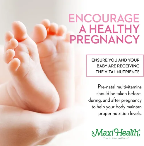 Vista 5 de Maxi Health - Vitaminas prenatales metil prenatales DHA para mujeres, formuladas por médicos, kosher, multivitamínico prenatal sin gluten con 25