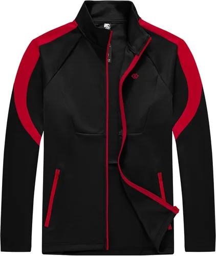 Vista 2 de MoFiz Chándal deportivo para hombre, 2 piezas, chaqueta con cremallera completa, pantalón de manga larga, casual, para correr, gimnasio