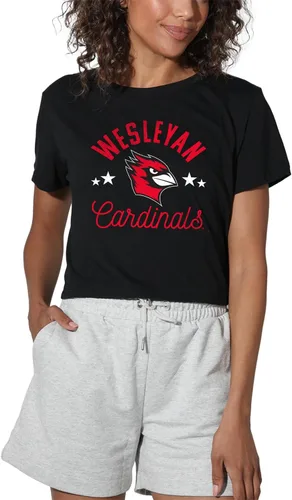 Vista 19 de Colección oficial de camisetas con diseño de mascota desgastada para mujer, color negro Grizzlies del estado de Adams