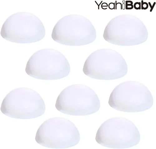 Vista 5 de 10 bolas de espuma blancas con forma de media bola, decoración de arte de Navidad, kits de manualidades de Navidad, adornos de Navidad, 2 pulgadas