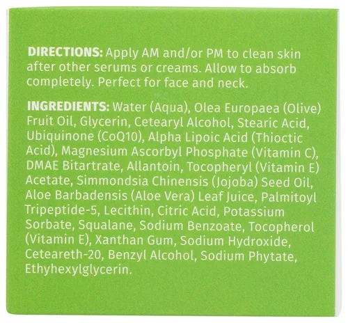 Vista 2 de REVIVA LABS - Crema DMAE de éster de vitamina C de ácido alfa lipoico (2.oz)
