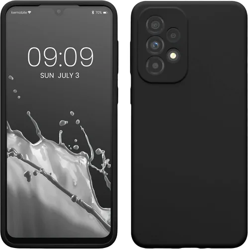 Vista 123 de kwmobile Funda Compatible con Samsung Galaxy A14 5G - Funda de teléfono de TPU y silicona con acabado suave - Verde Lima
