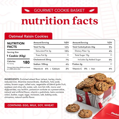 Vista 7 de Latas de galletas frescas y horneadas para regalar de Davids Cookies.