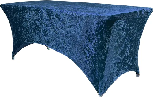 Vista 12 de YOUR CHAIR COVERS - Mantel rectangular de terciopelo ajustable de elastano de 6 pies, para patio, mantel elástico, color negro