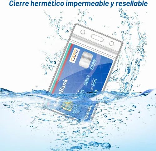 Vista 4 de 100 soportes verticales para tarjetas de identificación y 100 cordones Negro