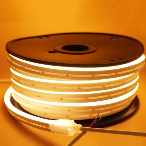 Vista 6 de Tira de luz LED RGB de silicona de neón flexible, impermeable, multicolor, control remoto para el hogar, jardín, decoración arquitectónica