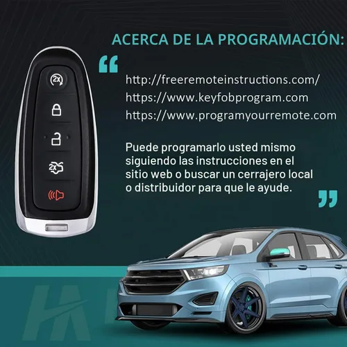Vista 3 de HelloAuto Funda para llavero para Ford Explorer Edge, para 2011-2015 Flex Taurus 2013-2019, para Expedition Focus Lincoln MKS MKT MKX Navigator