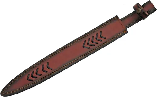 Vista 4 de SZCO Supplies Espada trenzada de acero de Damasco de nogal/madera de olivo