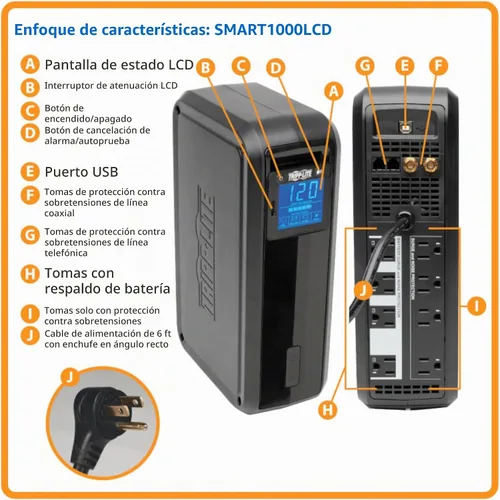 Vista 5 de Tripp Lite Cable de Extensión de Cable de Alimentación