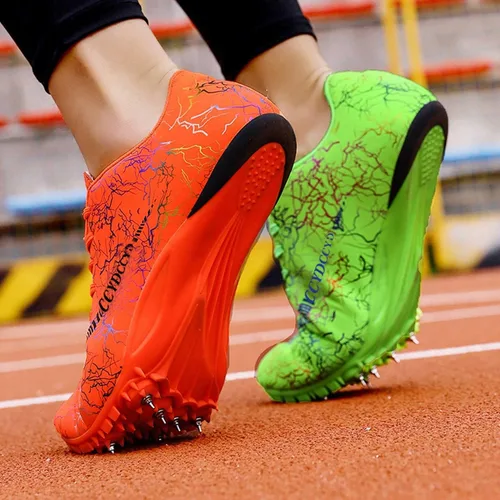 Vista 5 de Zapatos de atletismo para hombre y mujer, tenis de carreras para saltar Sprint, zapatos deportivos profesionales para correr