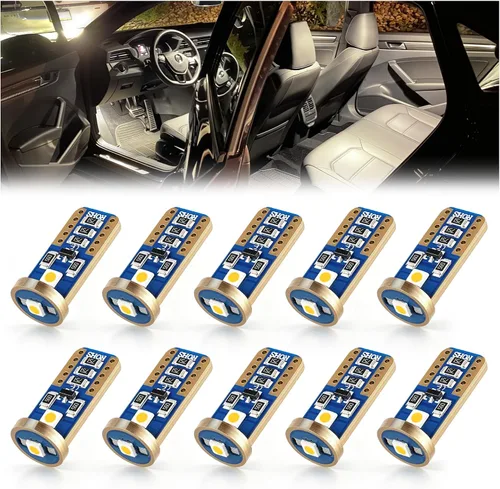 Vista 12 de iBrightstar Bombillas LED T10 168 194 de cuña extremadamente brillantes para interior de automóvil, cúpula, mapa, puerta, luces de matrícula