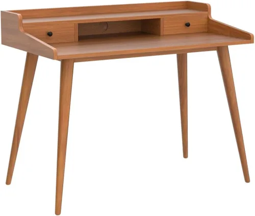 Vista 4 de Escritorio moderno de mediados de siglo, escritorio de madera para oficina en casa de 41 pulgadas, escritorio para computadora o computadora