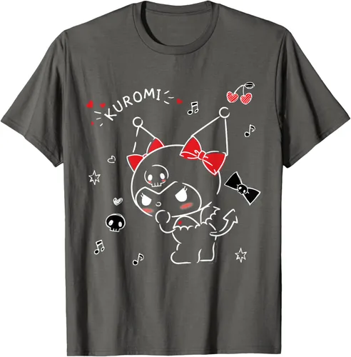 Vista 68 de Kuromi Camiseta Mischievous Tee Shirt Negro