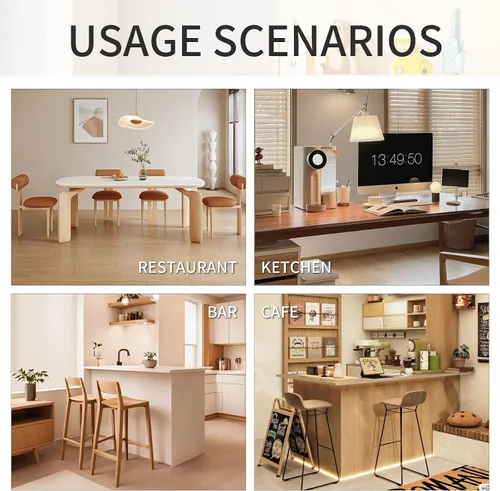 Vista 7 de Juego de 2 taburetes de bar giratorios modernos con respaldo tejido, taburetes de bar de terciopelo para isla de cocina, cafetería, pub, azul