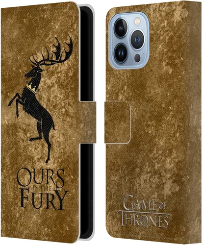 Vista 10 de Head Case Designs Funda de piel con licencia oficial de HBO Juego de Tronos Arryn Dark Distressed Look Sigils para Apple iPhone 13 Pro Max