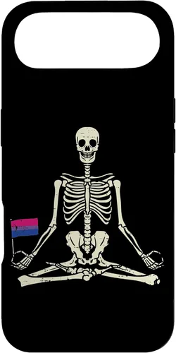 Vista 26 de Funda de regalo para iPhone 13 Pro Skeleton Yoga Namaste Bisexual Pride Flag Yogi LGBTQ Bi