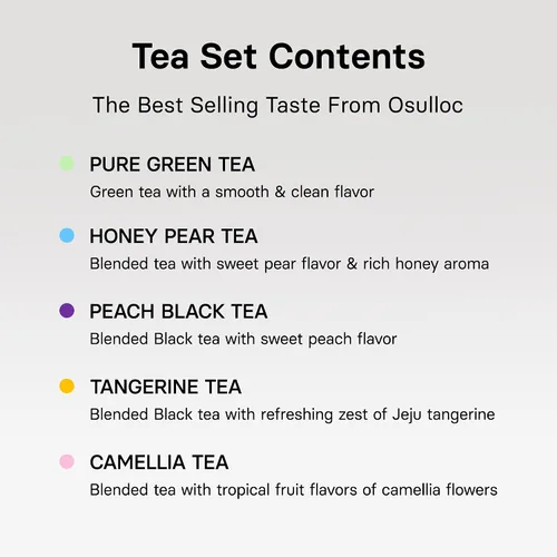 Vista 5 de OSULLOC Colección de té premium (40 unidades, 10 sabores x 4 ea) y variación de té "O" (36 unidades, 6 tipos x 6 ea)