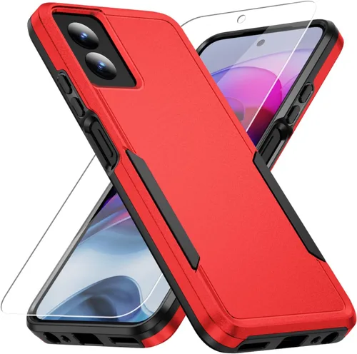 Vista 8 de Funda para Moto G Stylus 5G 2022, con Protector de Pantalla, [Probada contra Caídas de Grado Militar] Funda Protectora de Servicio Pesado Resistente