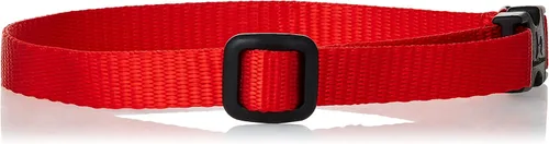 Vista 2 de LupinePet Basics - Collar ajustable rojo de 1/2 pulgadas, 10-16 pulgadas, para perros pequeños