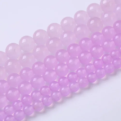 Vista 54 de Cuentas sueltas redondas de gemas naturales cuentas de piedra de energía de cristal para hacer joyas 15" (calcedonia afgana, 6 mm)