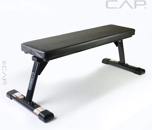 Vista 2 de CAP Barbell Strength - Banco plano plegable de alta calidad, color negro (FMIS-CS103F)