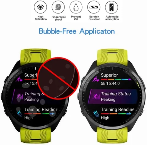 Vista 3 de Protector de pantalla compatible con Garmin Forerunner 965, protector de pantalla de TPU invisible de cobertura completa HD, compatible con reloj