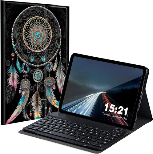 Vista 21 de Funda de teclado para Samsung Galaxy Tab S6 Lite 2022/2020, Galaxy Tab S6 Lite SM-P610/P613/P615/P619 con teclado Bluetooth inalámbrico desmontable