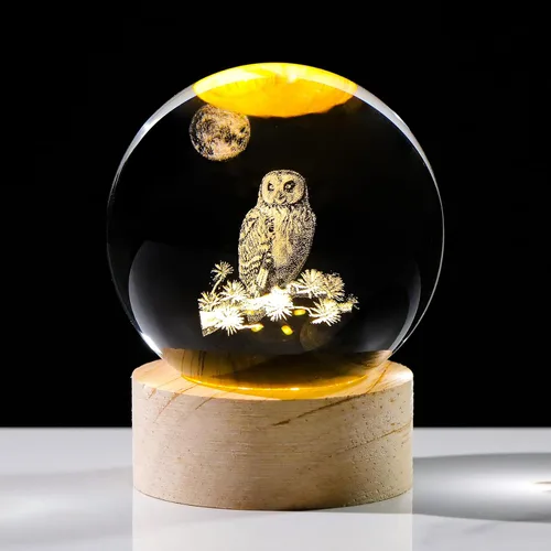Vista 10 de Bola de cristal de 2.36 pulgadas con diseño de nube y lluvia en 3D, regalo para mujeres y hombres, bola decorativa de cristal grabada, pisapapeles
