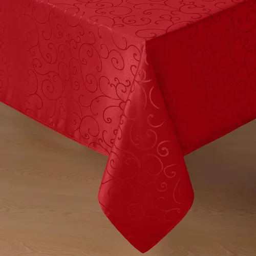 Vista 11 de Romanstile Mantel Rectangular de Jacquard, Mantel de Mesa Impermeable Elegante con Patrón Floral Rizado de Damasco, Cubierta de Mesa Decorativa