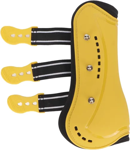 Vista 8 de Botas de tendón para caballo, frente abierto, transpirables, ajustables, botas protectoras para caballo, forro suave, botas protectoras para caballo